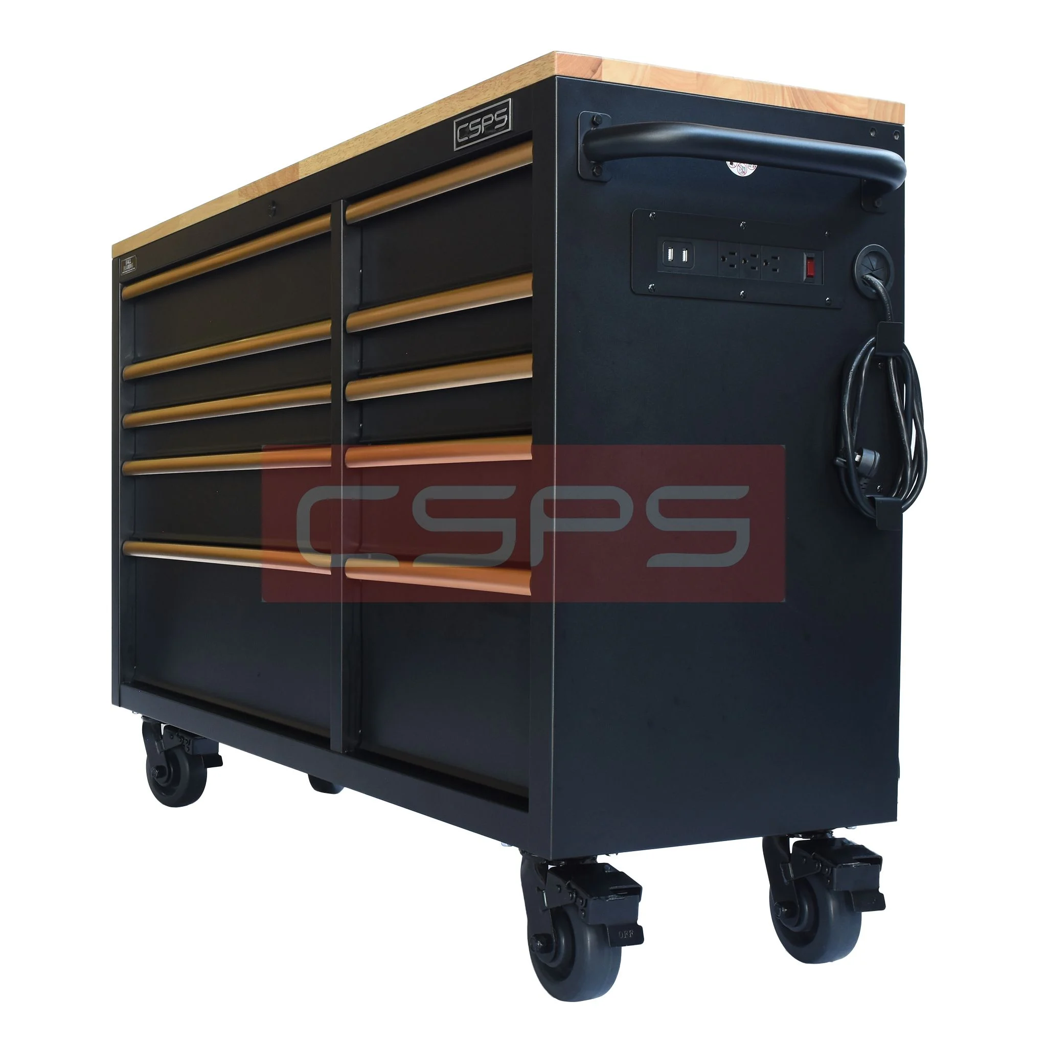 Tủ đồ nghề CSPS 132cm - 10 hộc kéo tay cầm vàng. MSP: VNTC13210BB4M - Ảnh 2