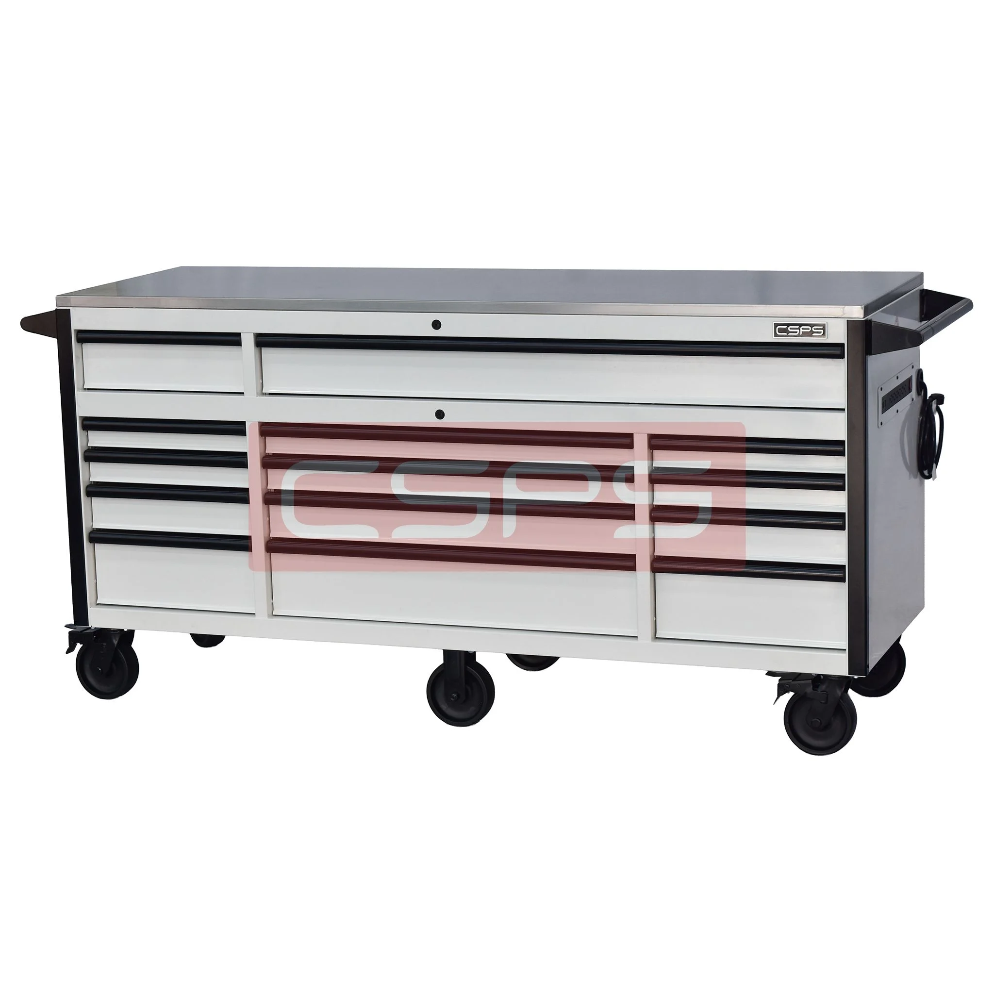 Tủ đựng đồ nghề cơ khí CSPS 183cm - 14 hộc kéo màu trắng. MSP: VNTC18314BJ1M - Ảnh 3
