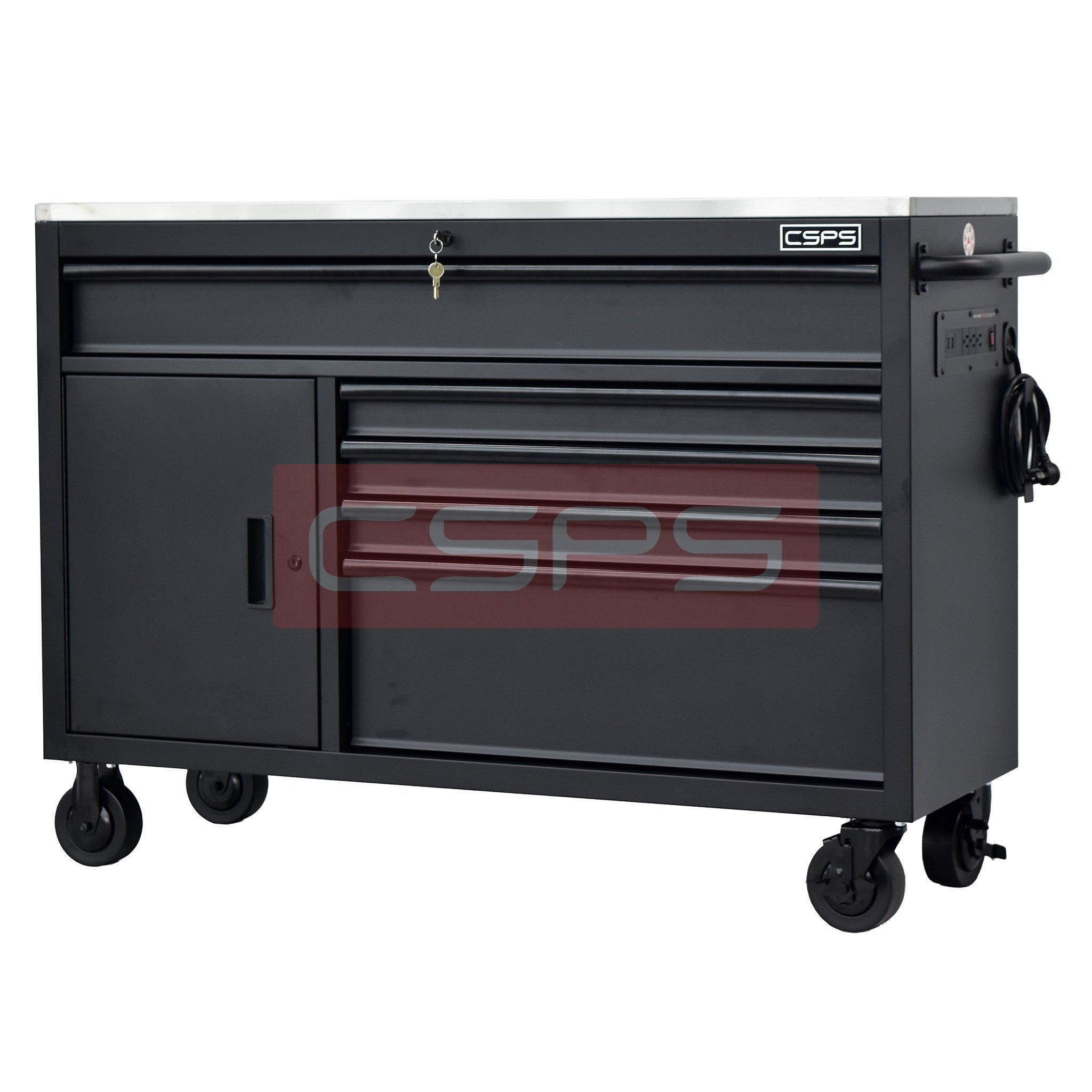 Tủ đựng đồ nghề CSPS 132cm - 05 hộc kéo màu đen. MSP: VNTC13205BB2M - Ảnh 4