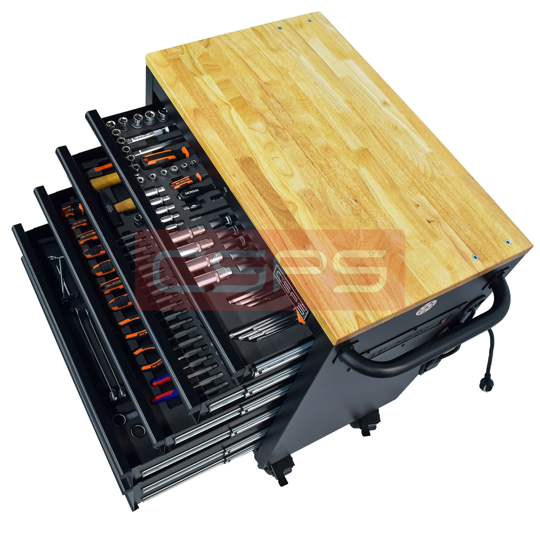 Tủ đựng đồ nghề cơ khí CSPS 76cm - 05 hộc kéo nâng hạ tay cầm đen. MSP: VNLC07605BB3M - Ảnh 4