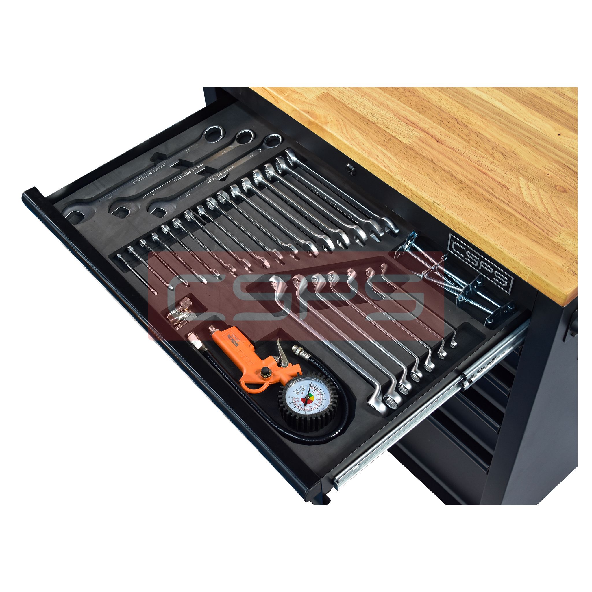 Tủ đựng đồ nghề CSPS 76cm - 05 hộc kéo nâng hạ tay cầm trắng. MSP: VNLC07605BB4M - Ảnh 2