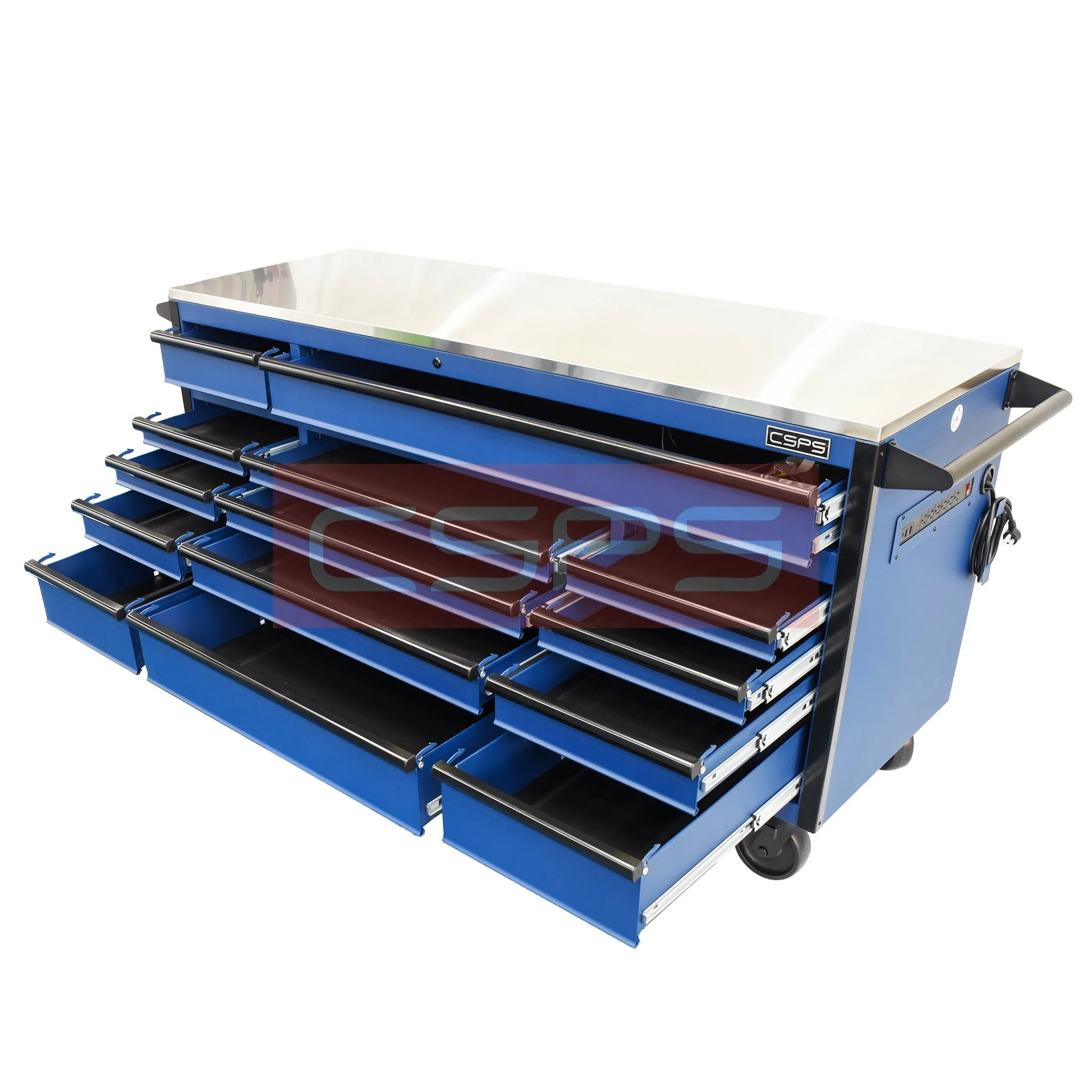 Tủ dụng cụ CSPS 183cm - 14 hộc kéo màu xanh dương. MSP: VNTC18314BL1M
