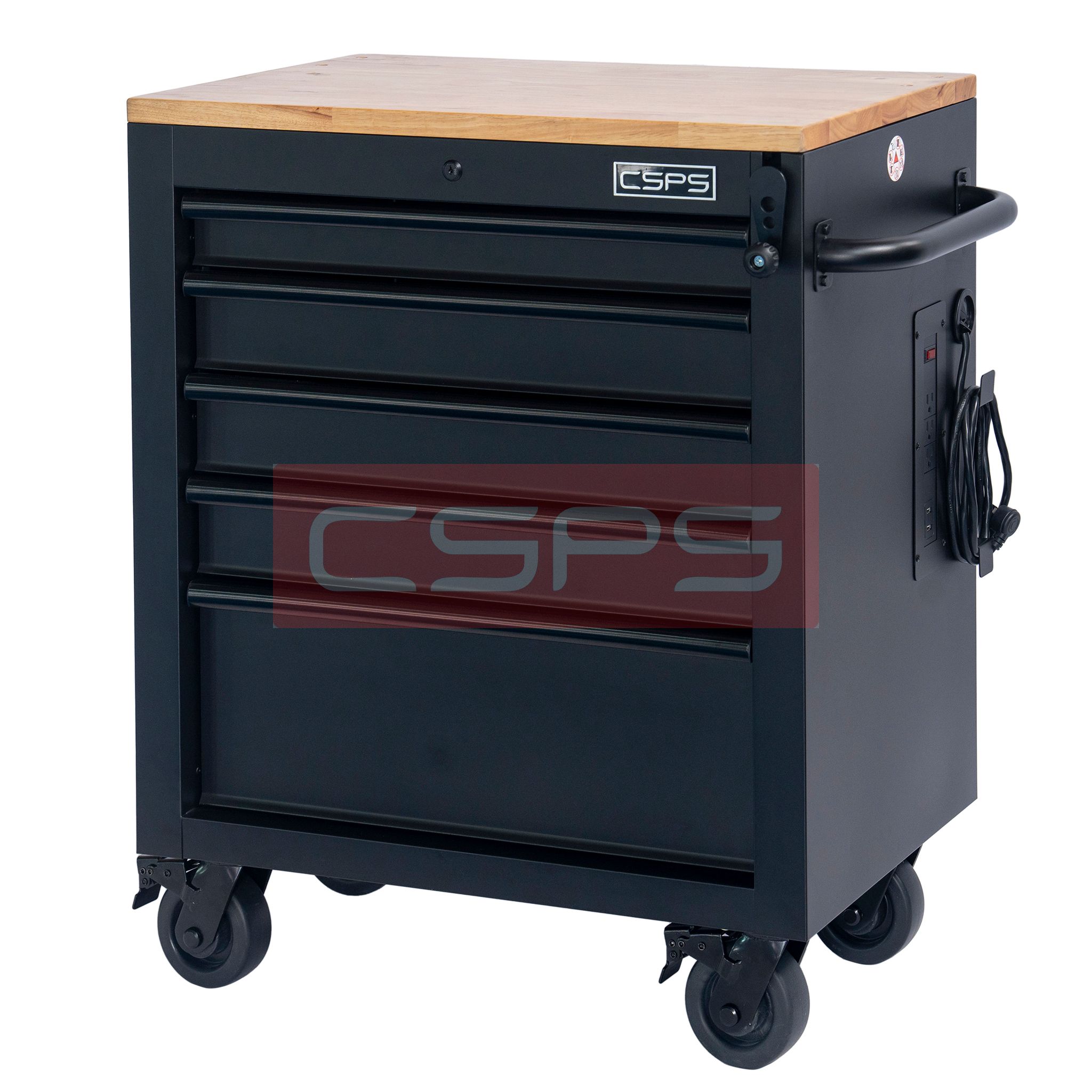Tủ đựng đồ nghề cơ khí CSPS 76cm - 05 hộc kéo nâng hạ tay cầm đen. MSP: VNLC07605BB3M - Ảnh 5