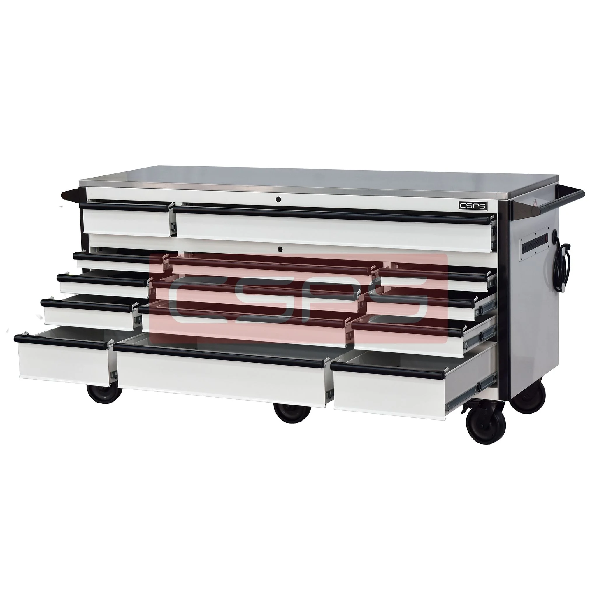 Tủ đựng đồ nghề cơ khí CSPS 183cm - 14 hộc kéo màu trắng. MSP: VNTC18314BJ1M - Ảnh 6