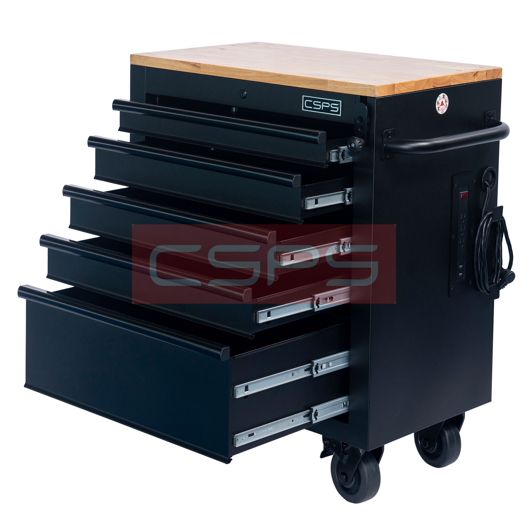 Tủ đựng đồ nghề cơ khí CSPS 76cm - 05 hộc kéo nâng hạ tay cầm đen. MSP: VNLC07605BB3M - Ảnh 6