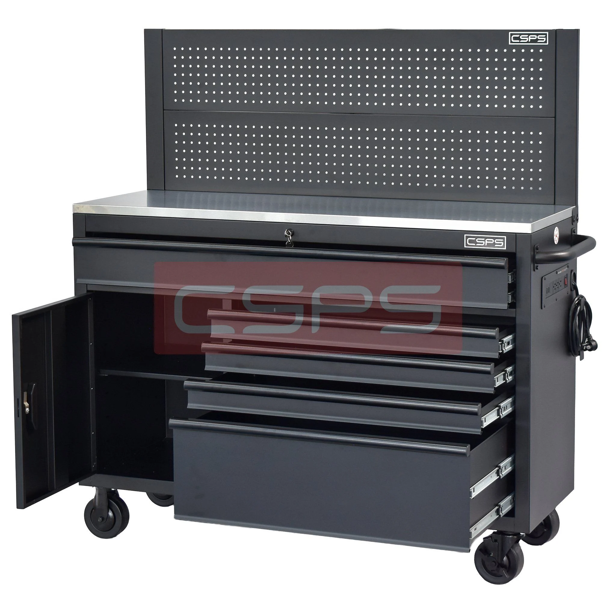 Tủ đựng đồ nghề CSPS 132cm - 05 hộc kéo màu đen. MSP: VNTC13205BB2M - Ảnh 7