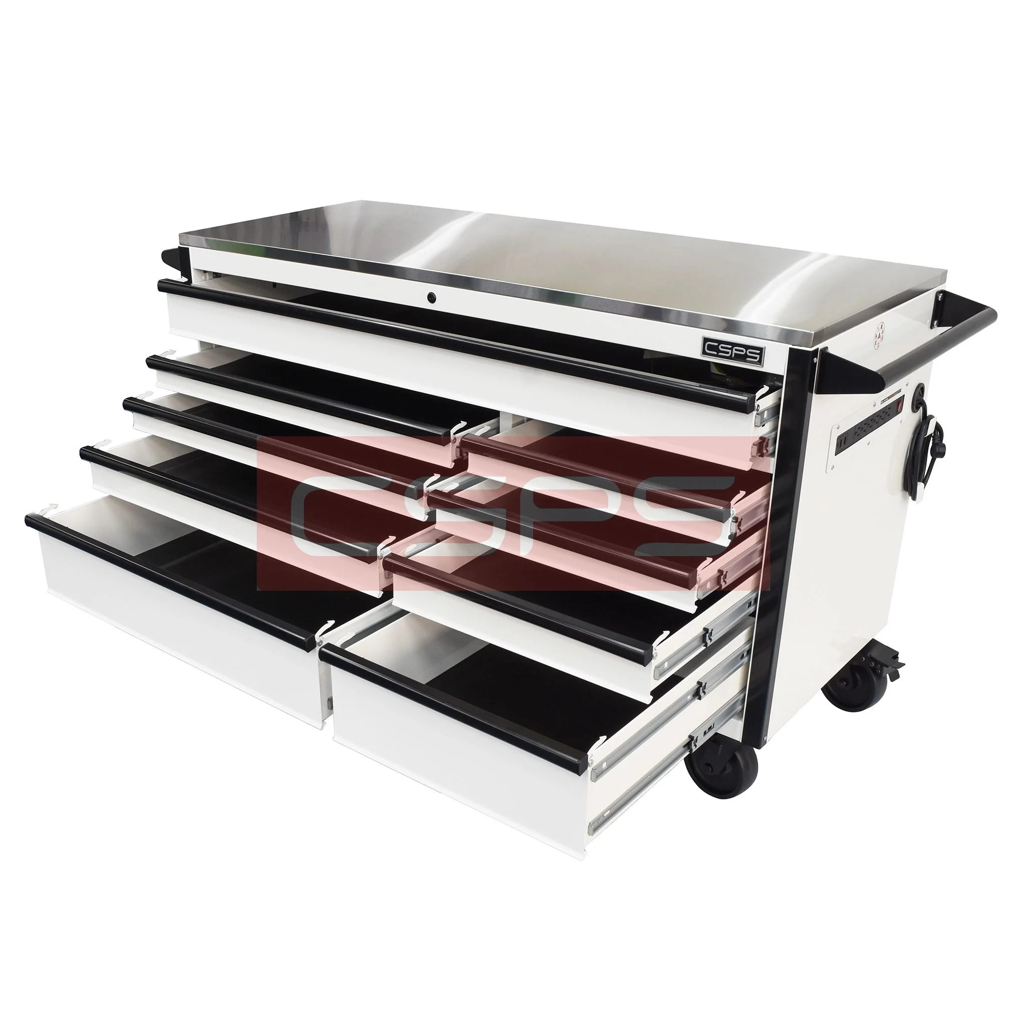 Tủ đựng đồ nghề cơ khí CSPS 152cm - 09 hộc kéo màu trắng. MSP: VNTC15209BJ1M