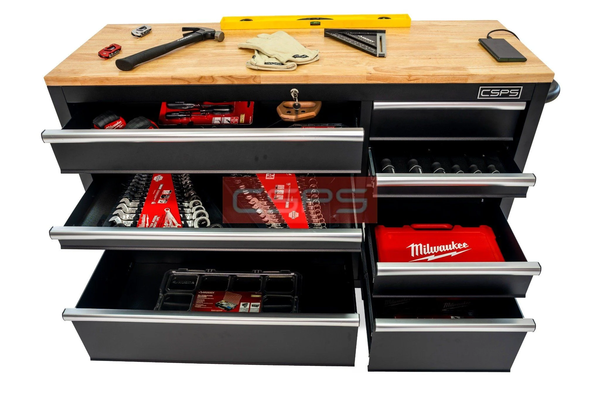 Tủ đựng đồ nghề cơ khí CSPS 132cm - 10 hộc kéo tay cầm trắng. MSP: VNTC13210BB5M - Ảnh 8