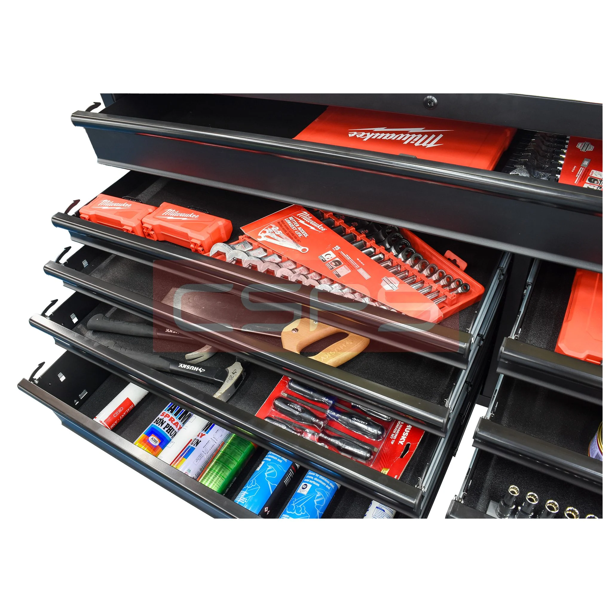 Tủ đựng đồ nghề CSPS 152cm - 09 hộc kéo màu đen. MSP: VNTC15209BB1M - Ảnh 17